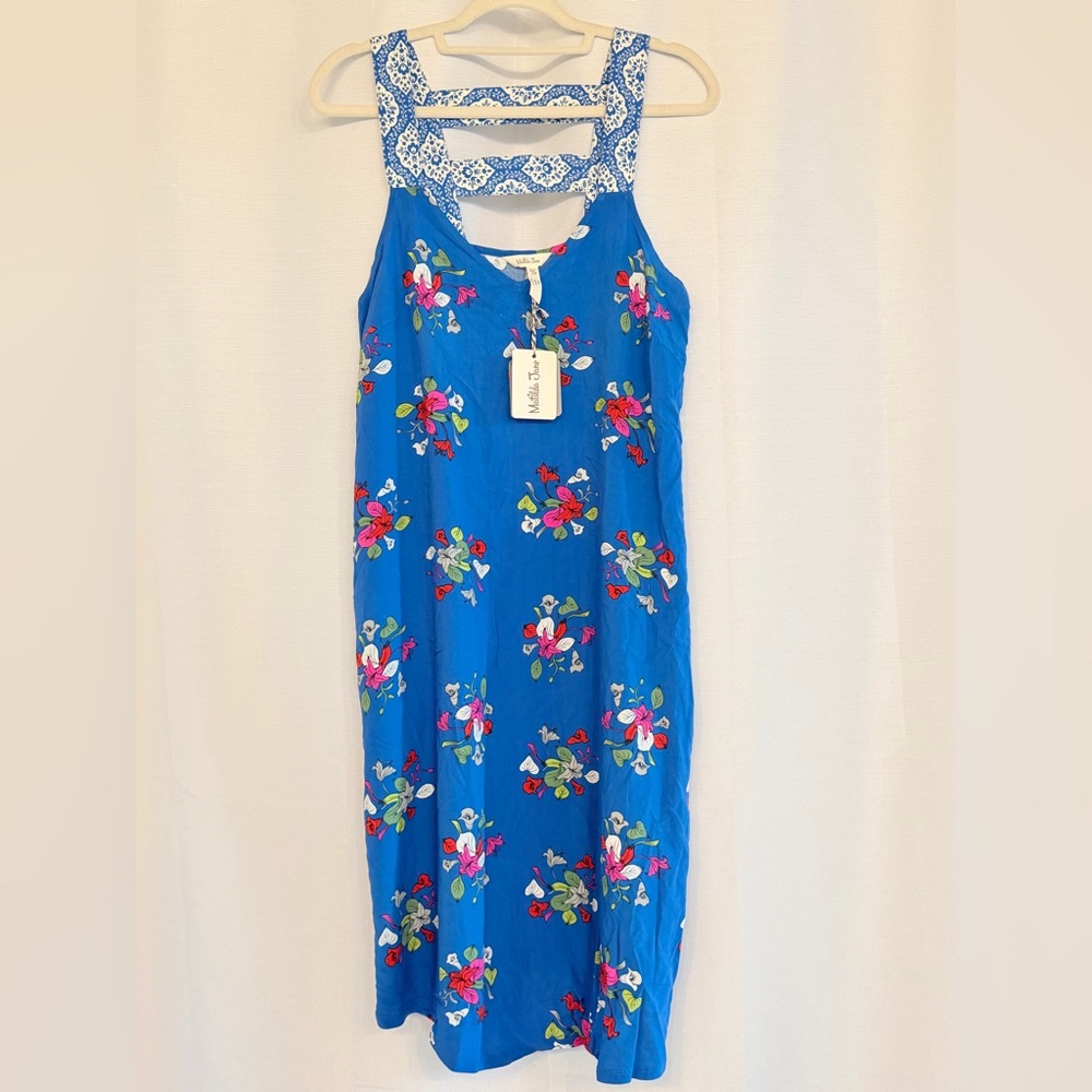 Matilda Jane Blue Floral Dress NWT Sleeveless Medium
